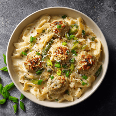 Creamy Turkey Meatball Pasta