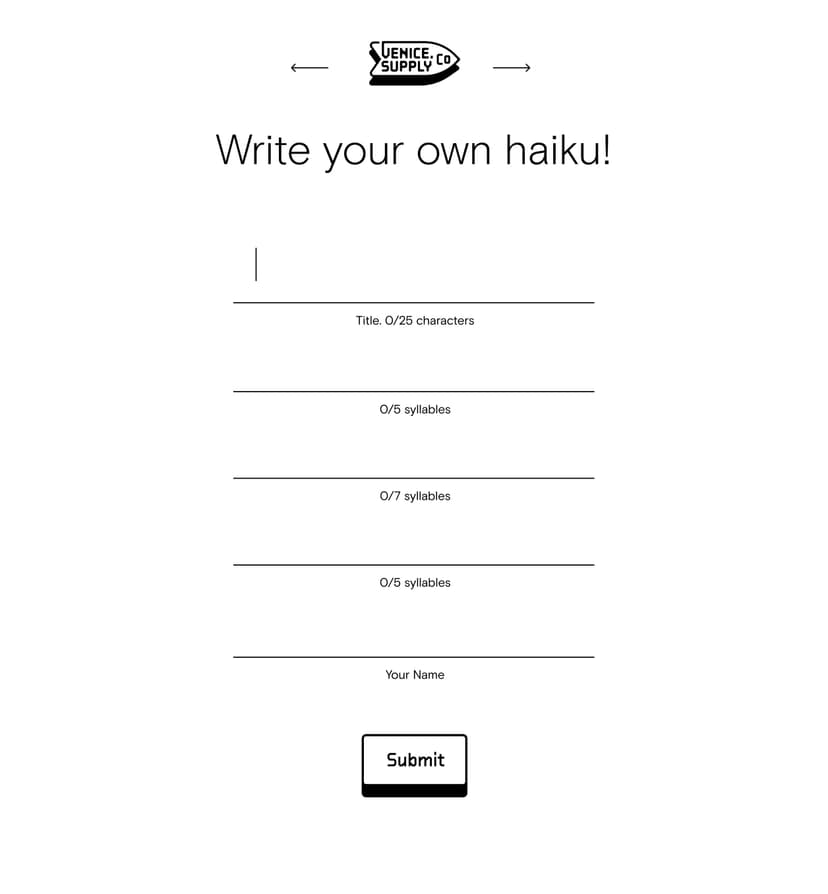 Venice Supply Haikus