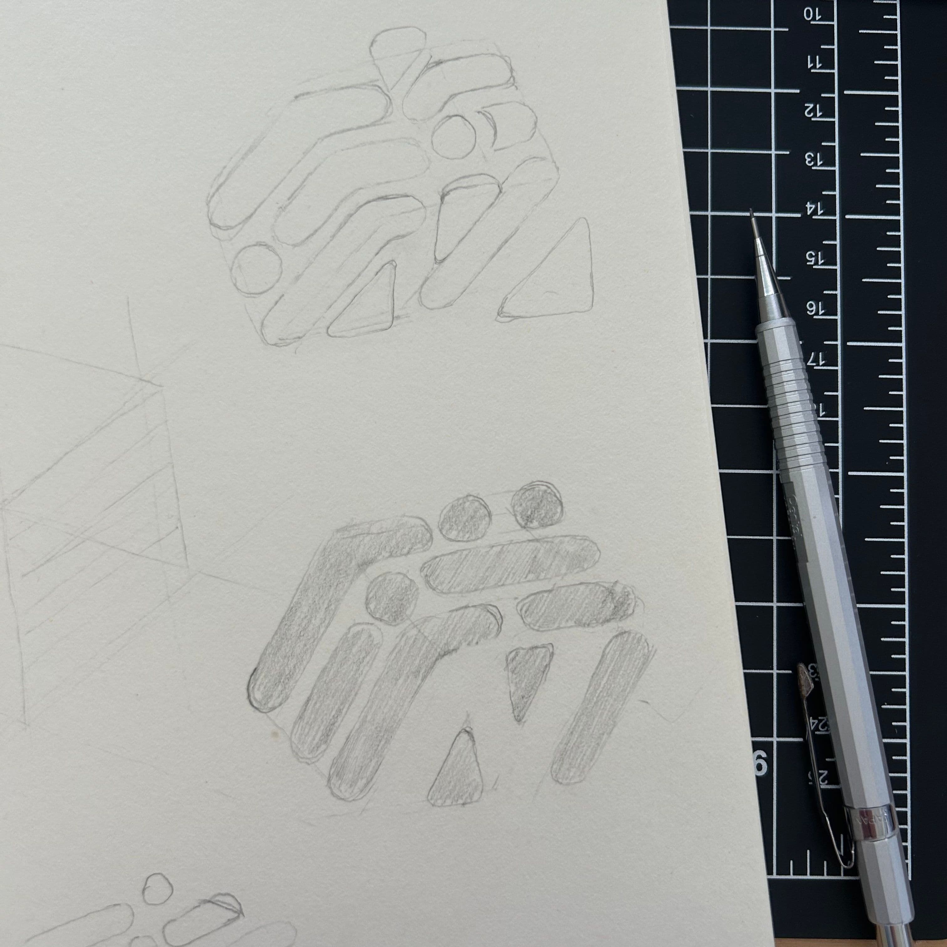 abstract ‘N’ cube idea