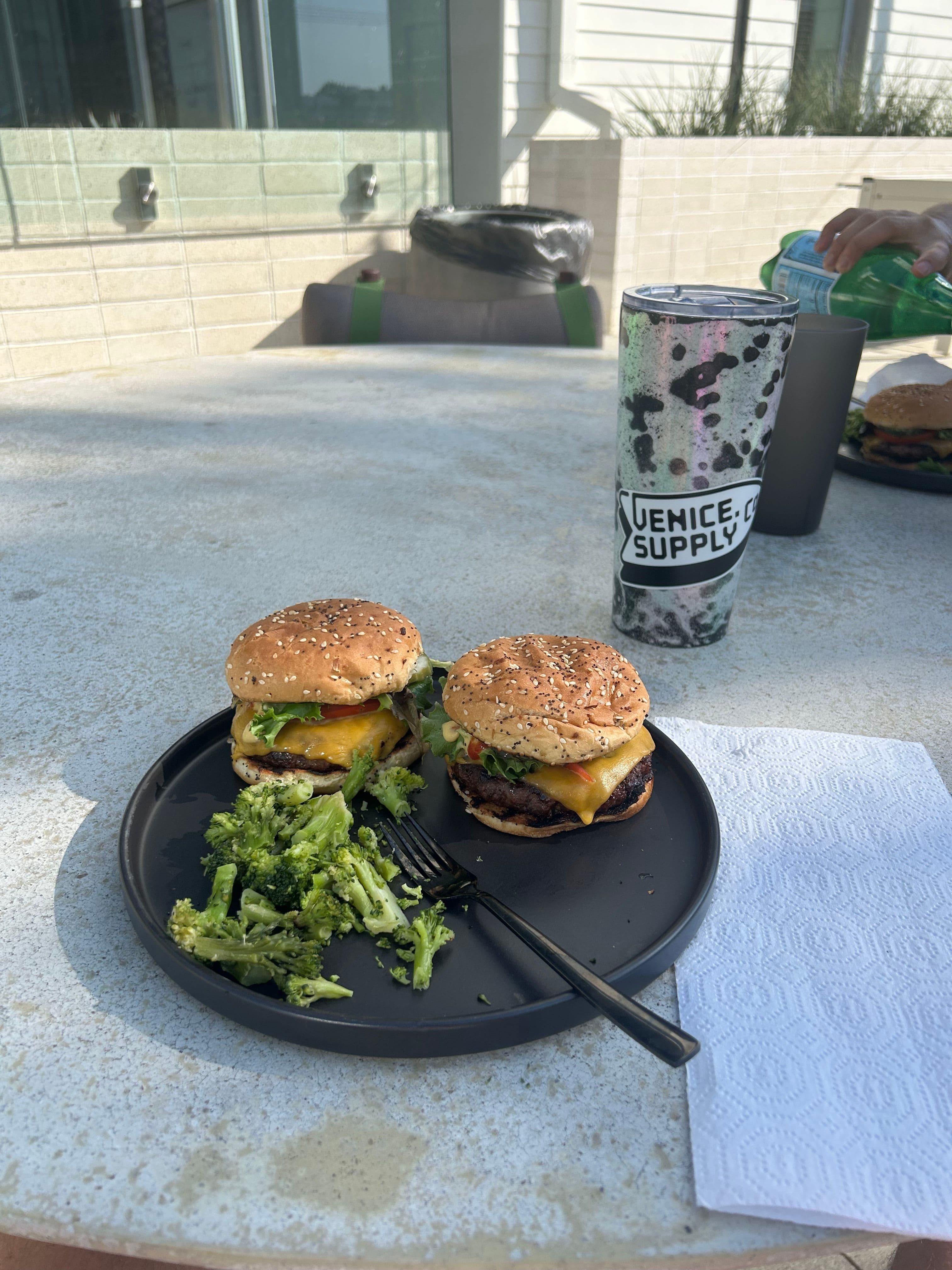 Grilled out for lunch.