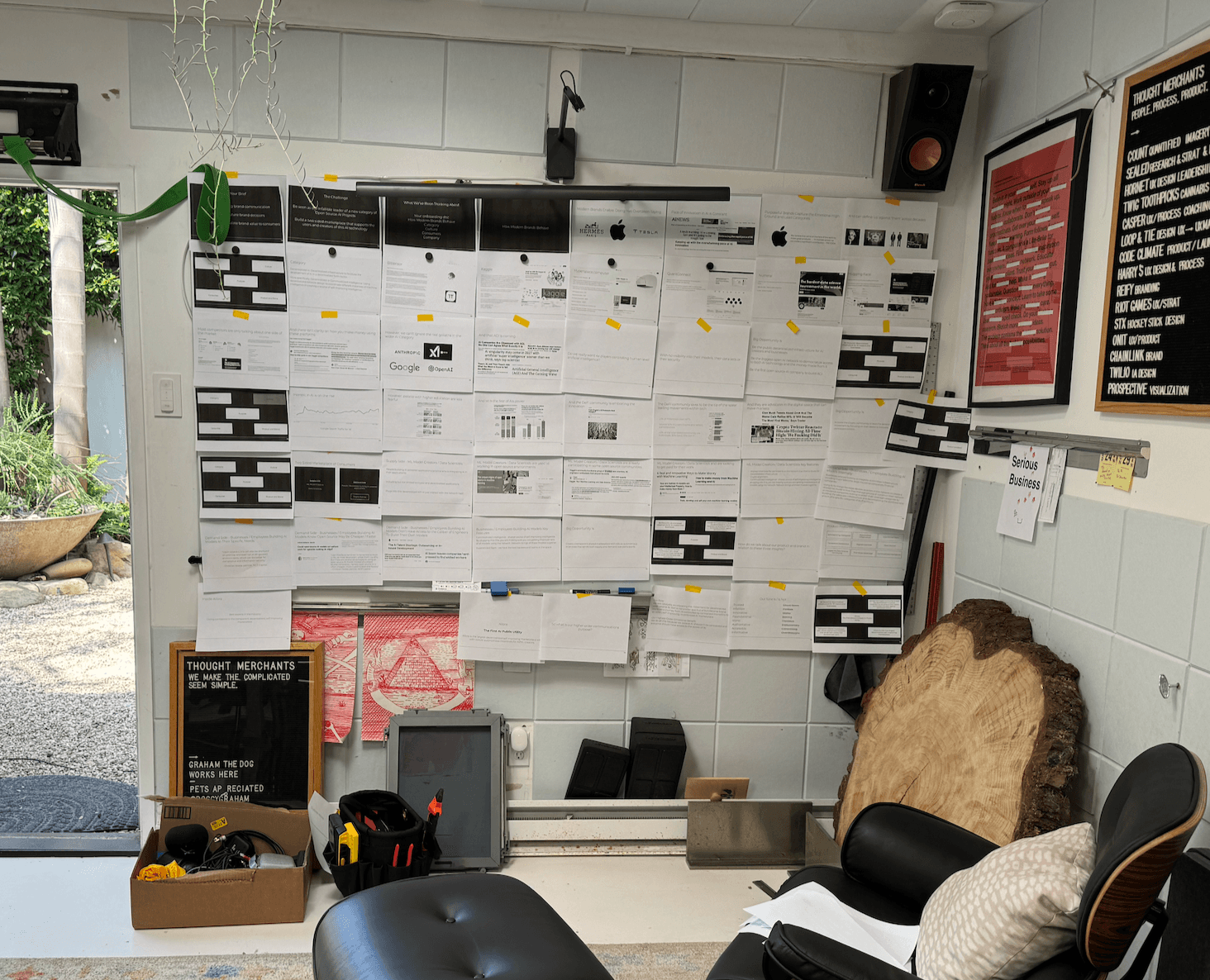 Insanity on the whiteboard.