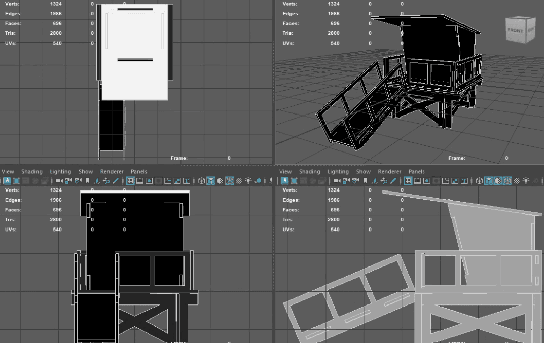 Lifeguard tower render.