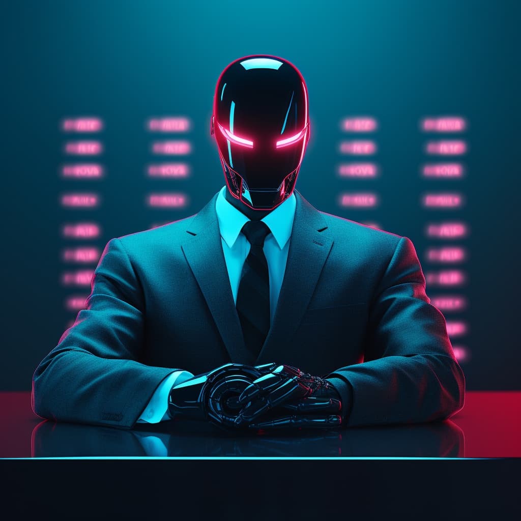 Robot lawyer means business.