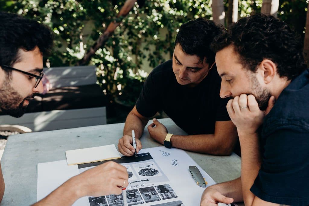 Workshopping a brand story.