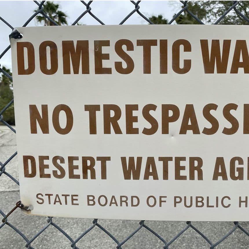 Domestic Water Sign