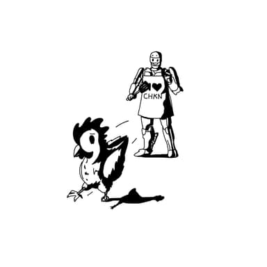 Chicken tenders are breaded by robots.