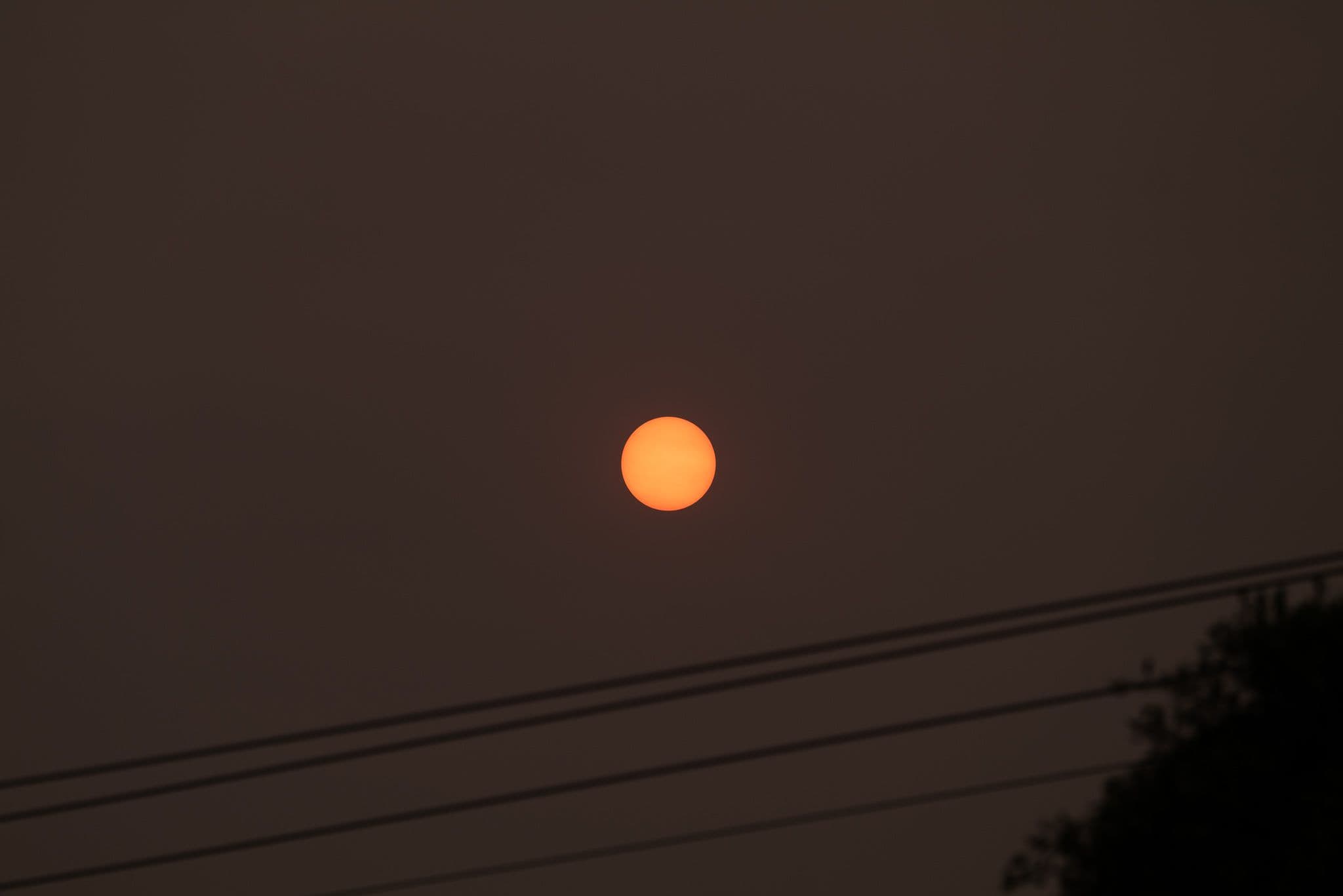 The unedited photo out of the camera. Smoky sun.