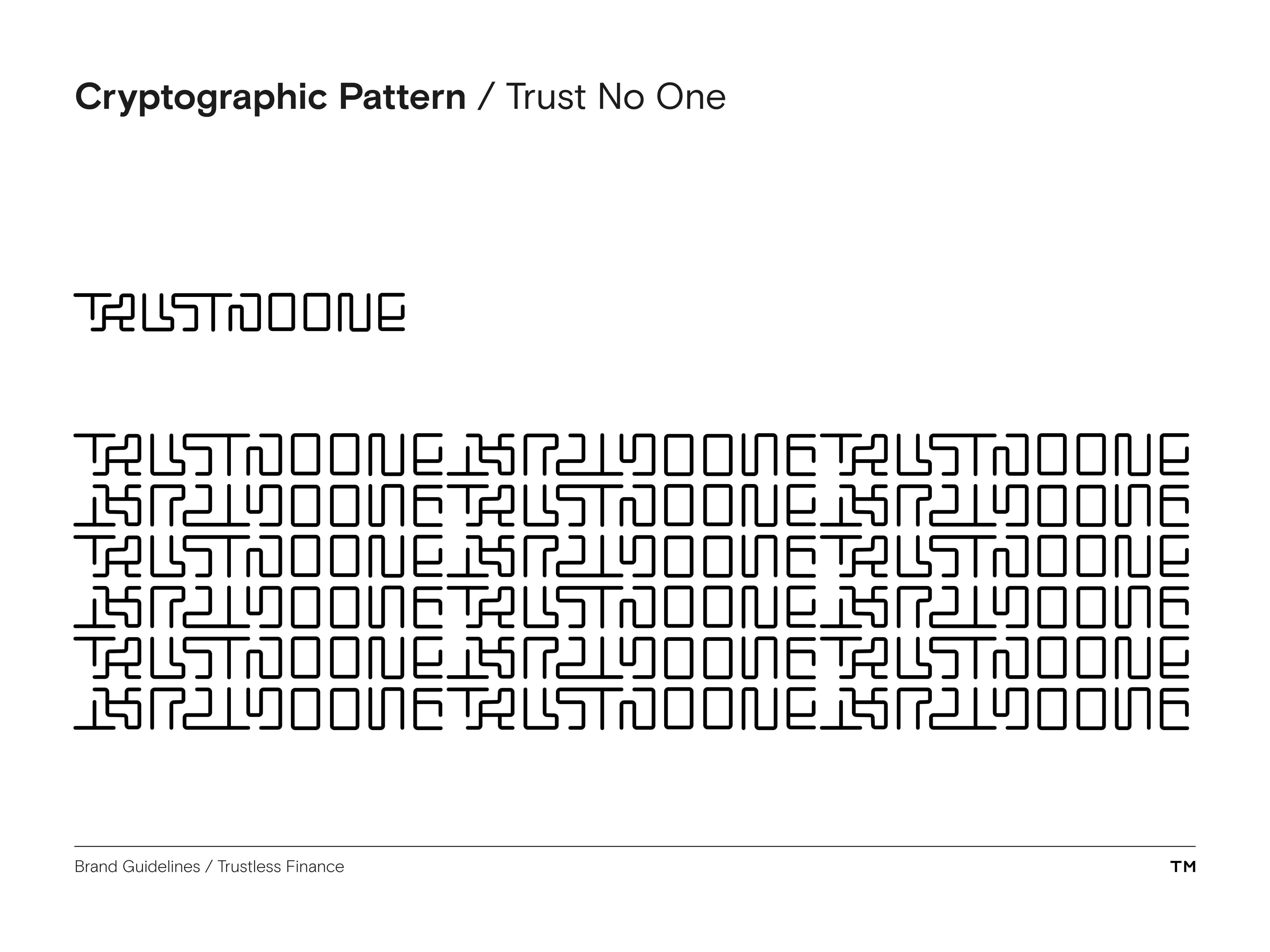 Trustless Finance Brand Guidelines pattern