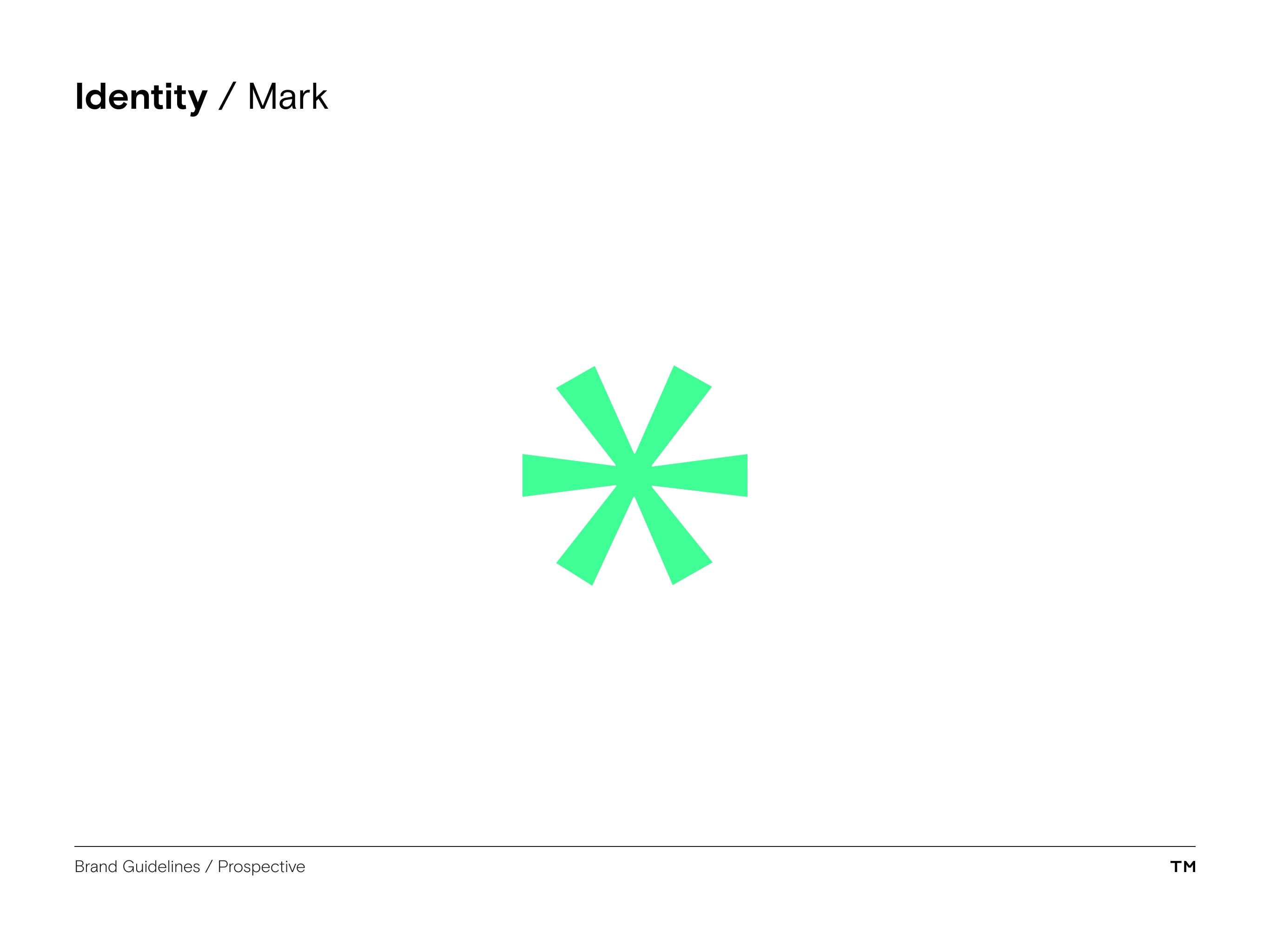 Prospective brand guidelines mark