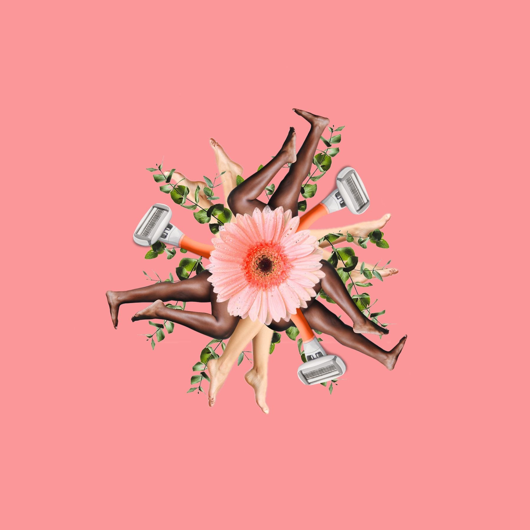 Salmon Flower with Legs and Razors