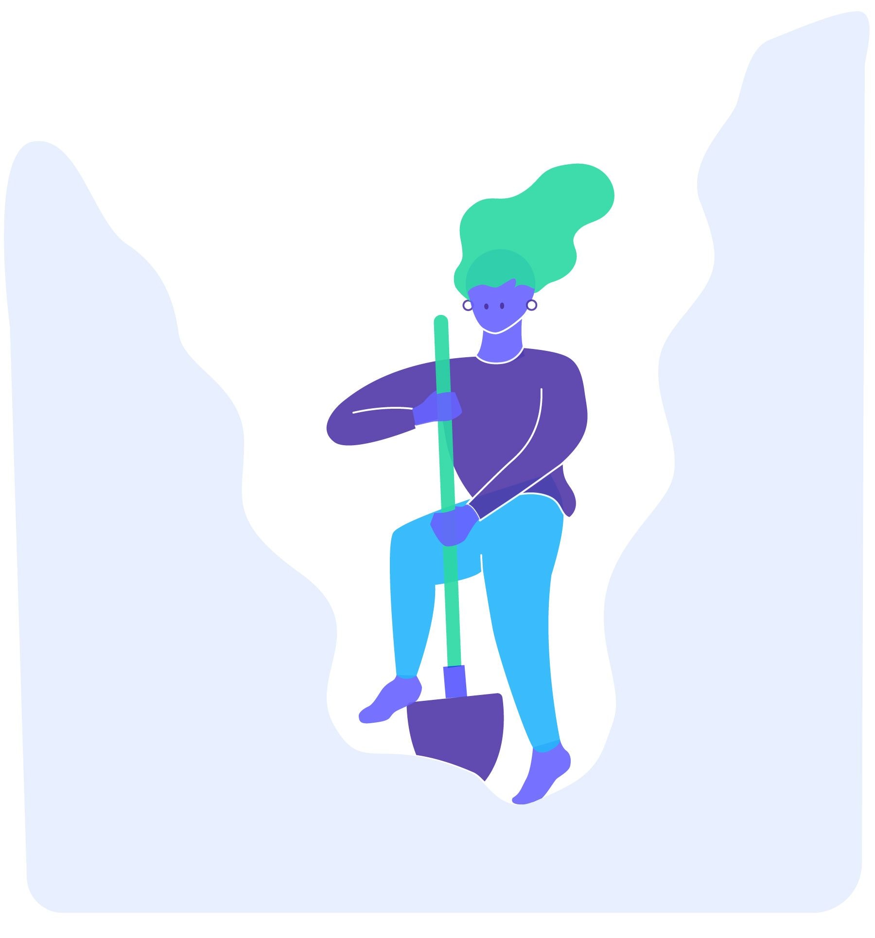 woman digging a hole