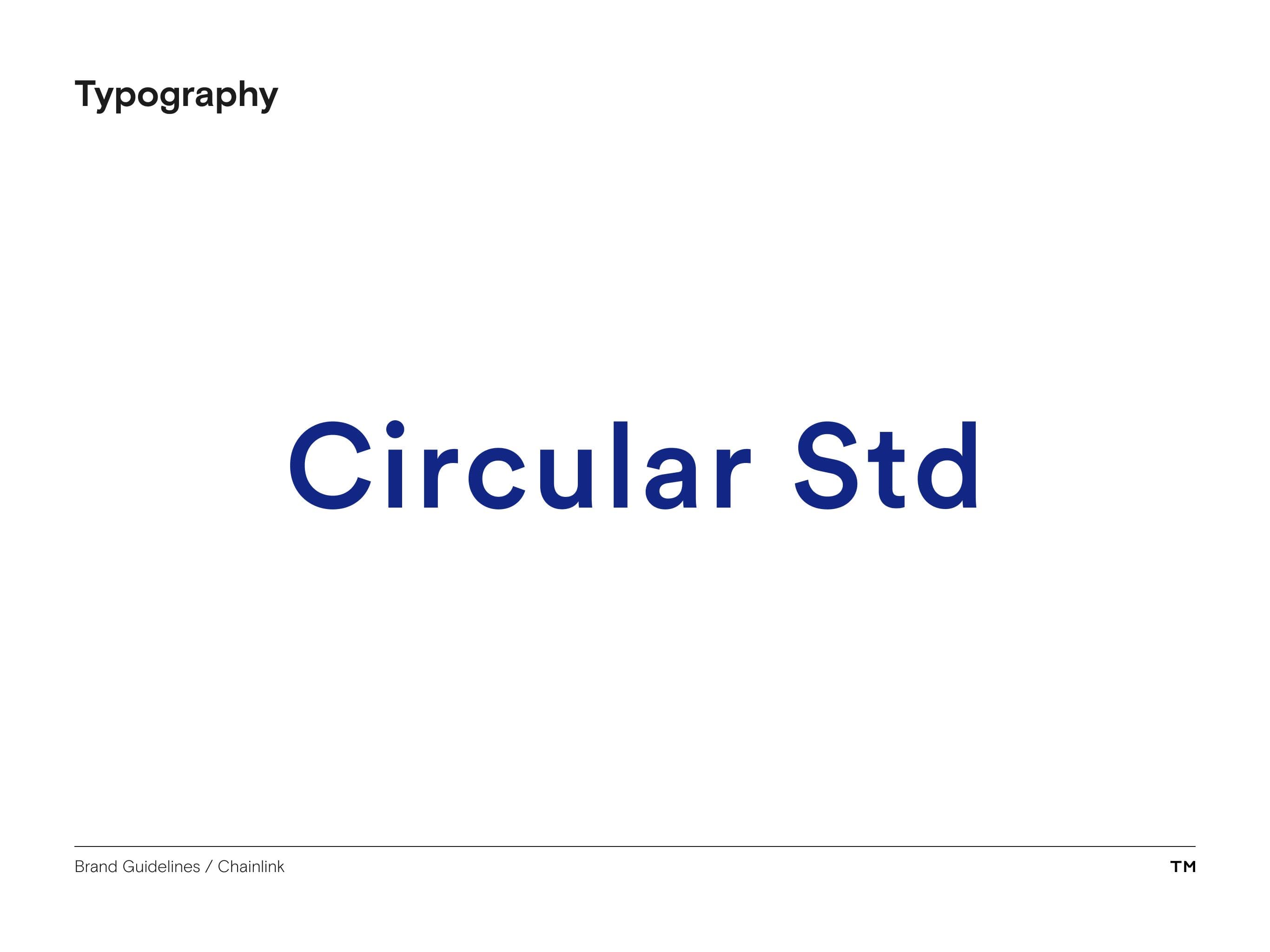 Chainlink brand guidelines typography