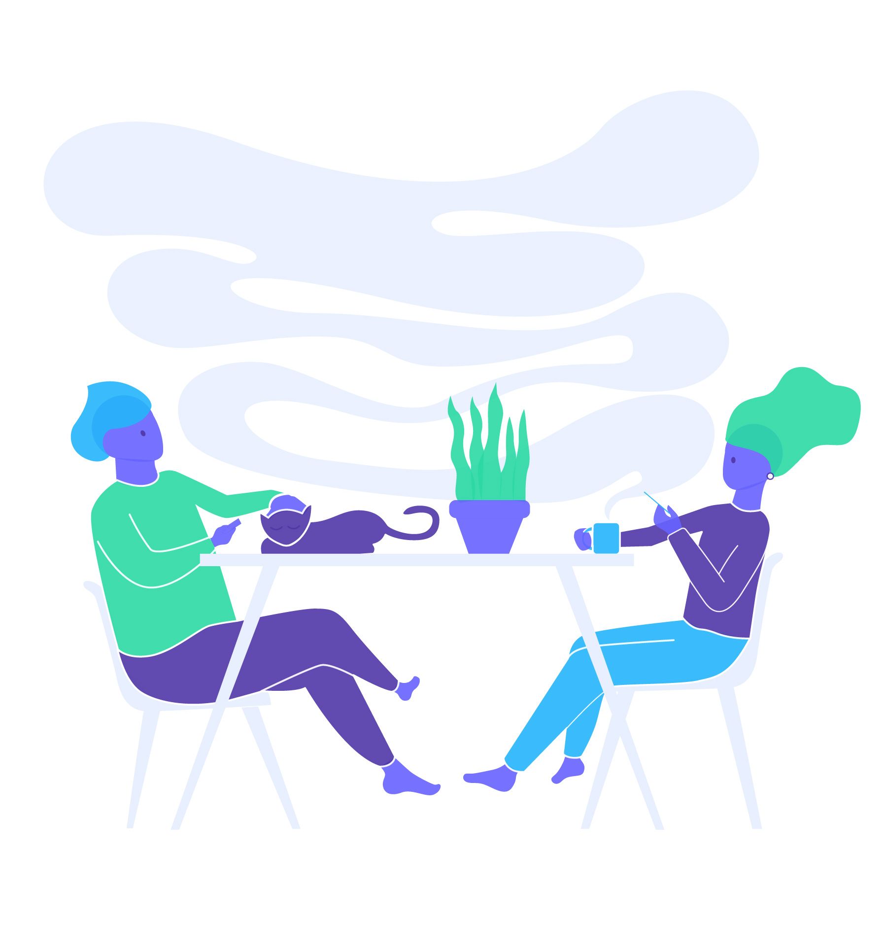 2 people having coffee