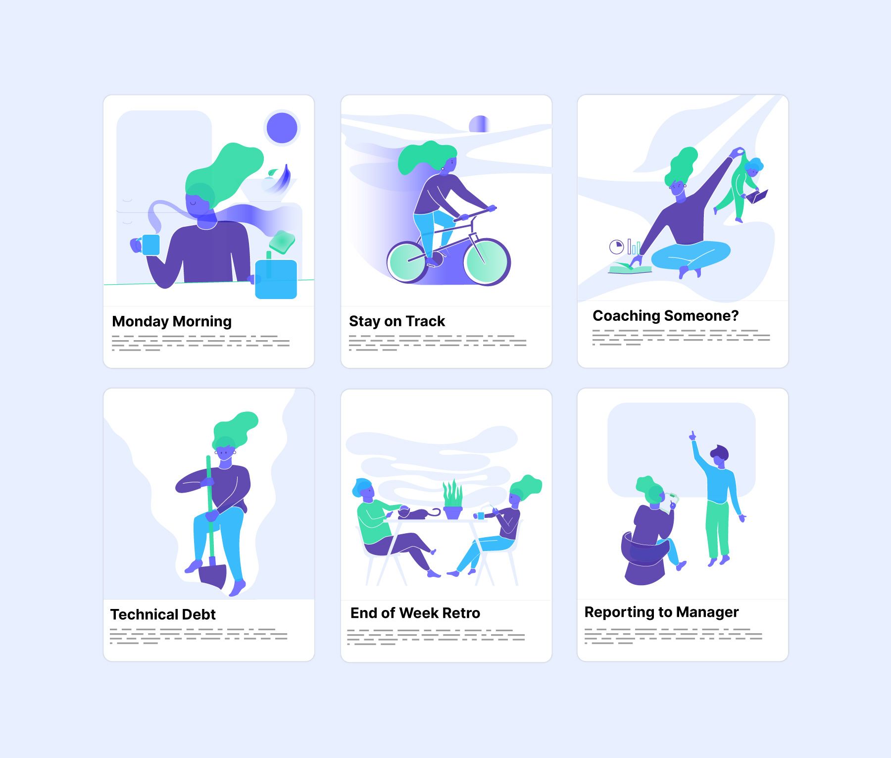 Illustrations in cards