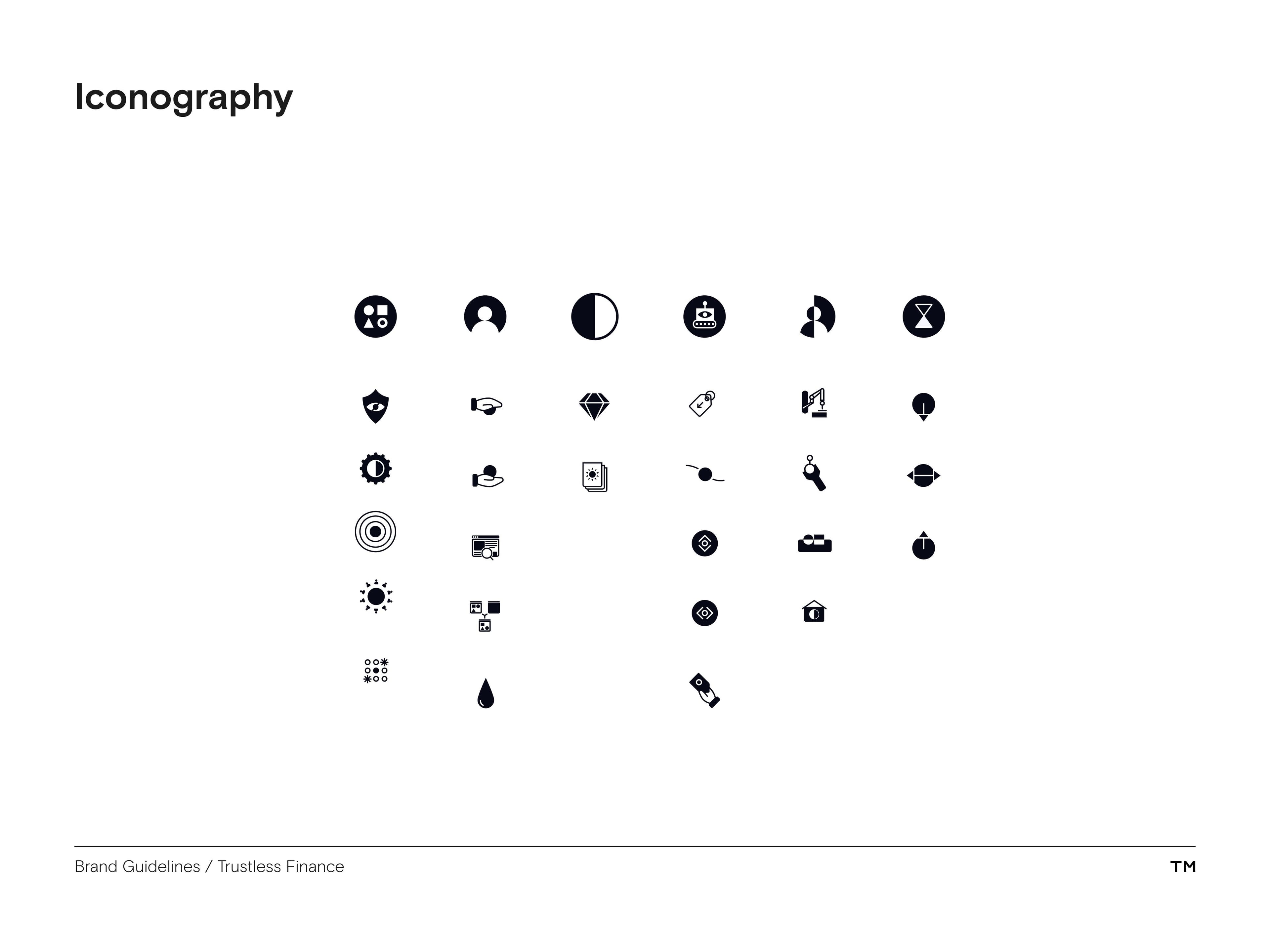 Trustless Finance Brand Guidelines icons