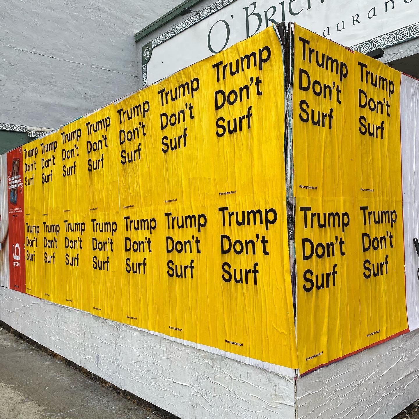 Trump Don't Surf Poster Close up