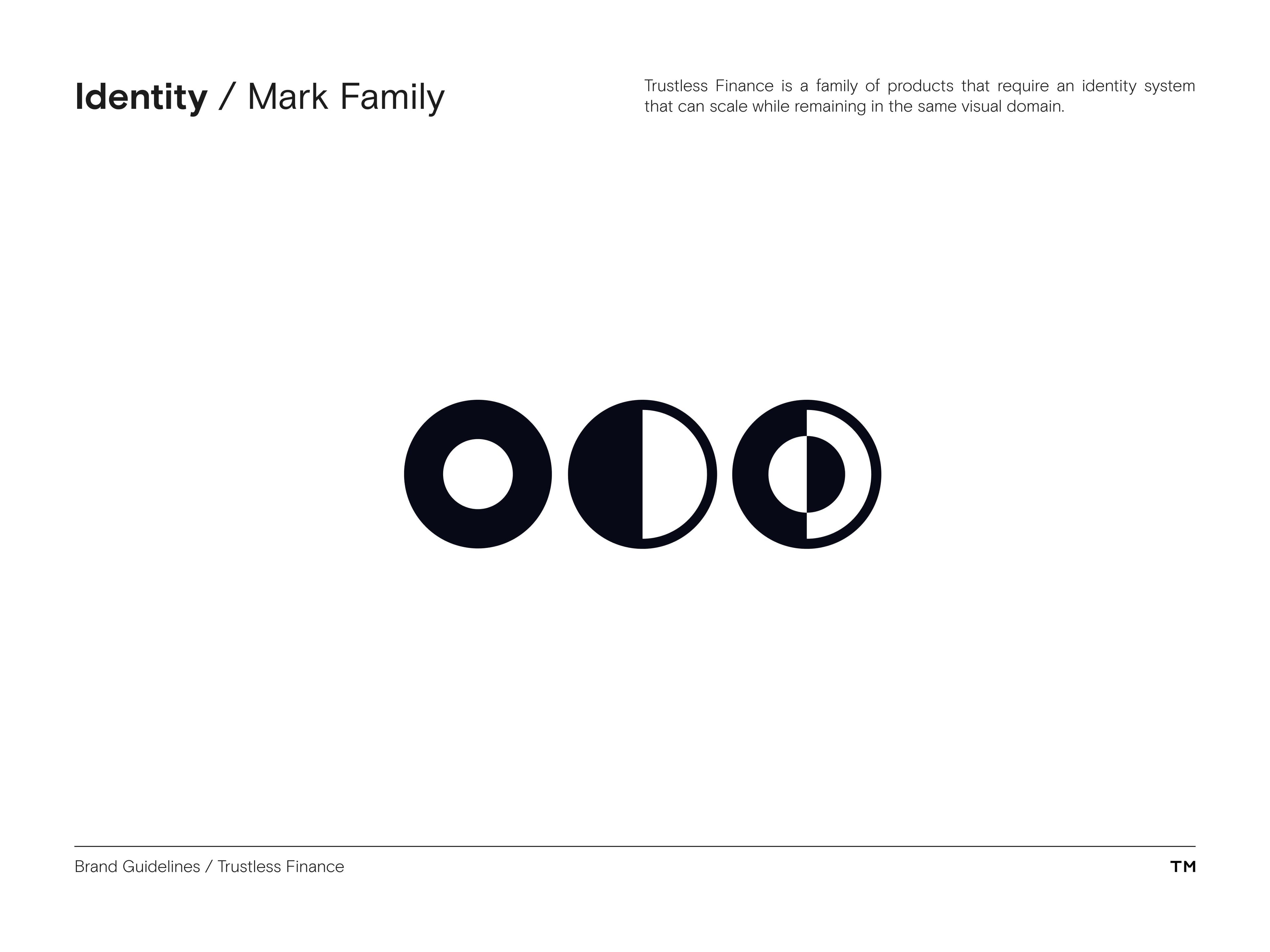 Trustless Finance Brand Guidelines mark family