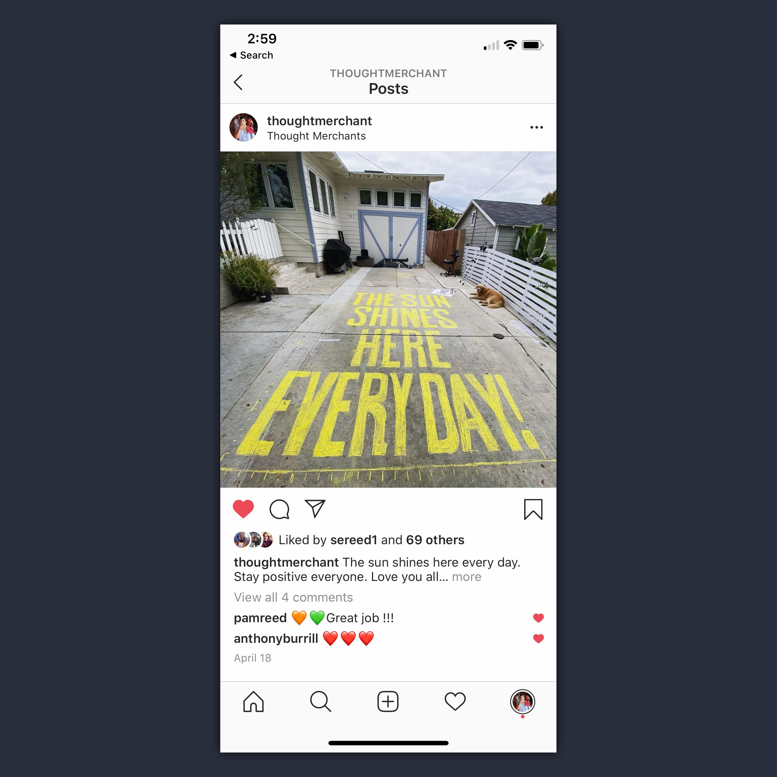 sun shines here every day instagram